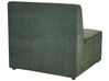 Left Hand 3 Seater Modular Jumbo Cord Corner Sofa with Ottoman Dark Green LEMVIG_875744
