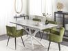 Extending Dining Table 160/200 x 90 cm Marble Effect with White MOIRA_793996