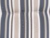 8 Seater Acacia Wood Garden Dining Set Blue Stripes Cushions MAUI_746743