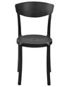 Conjunto de 8 sillas de comedor negras VIESTE_853037