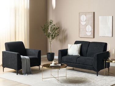 2-seters sofa stoff svart FENES