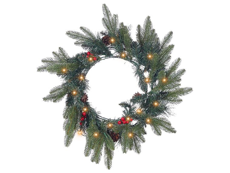 Corona LED de Navidad ⌀ 50 cm verde WHITEHORN _881145