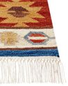 Wool Kilim Area Rug 80 x 150 cm Multicolour JRARAT_859367