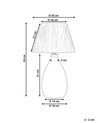 Lámpara de mesa de vidrio transparente/natural 54 cm BLANCO_871559