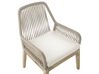 Set de jardin table en fibre-ciment gris et bois et 6 chaises OLBIA_771501