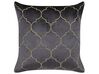 Set of 2 Velvet Cushions Moroccan Pattern 45 x 45 cm Grey ALYSSUM_877676