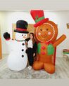 Christmas Inflatable LED Gingerbread Man 240 cm Brown SAVELA_907442