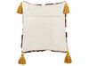Set of 2 Tufted Cotton Cushions with Tassels 45 x 45 cm Multicolour LORALAI_911803