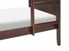 Dřevěná patrová postel s úložným prostorem 90 x 200 cm tmavé dřevo ALBON_877038