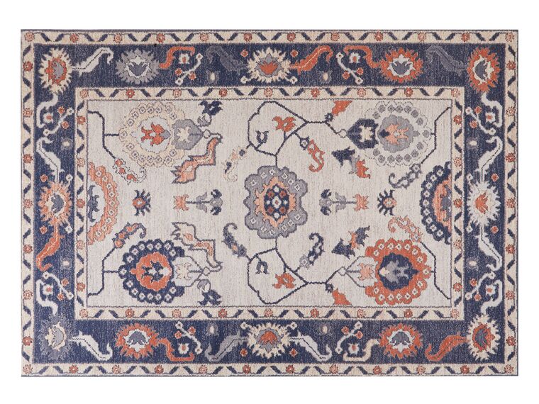 Teppich Baumwolle mehrfarbig 160 x 230 cm orientalisches Muster Kurzflor KABTA_852260