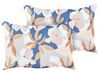 Set of 2 Outdoor Cushions Floral Pattern 40 x 60 cm Multicolour VEREZZI_882600