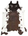 Tapis imitation peau de vache 130 x 170 cm blanc et marron BOGONG_820293
