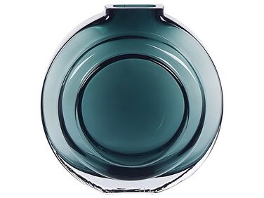 Bloemenvaas turquoise glas 27 cm KAPELI