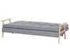 Sofá-cama estofado em tecido cinzento claro TJORN_813493
