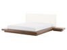 EU King Size Waterbed with Bedside Tables Brown ZEN_754519