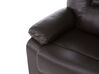 2-Sitzer Sofa Kunstleder braun verstellbar BERGEN_681511