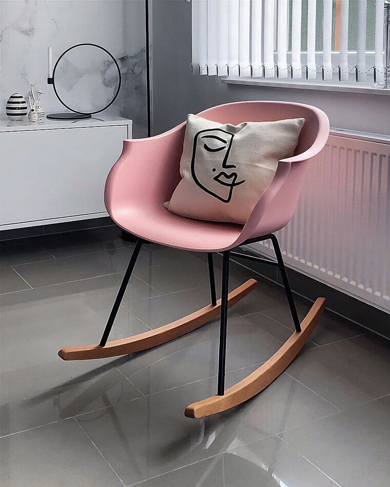 Rocking Chair Pink HARMONY | Beliani.co.uk