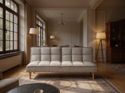 3-istuttava vuodesohva kangas vaaleanharmaa SILJAN 3-istuttava vuodesohva kangas vaaleanharmaa SILJAN