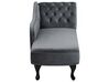Right Hand Chaise Lounge Velvet Grey NIMES_712487