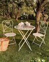Set of 2 Metal Garden Folding Chairs Beige TRIESTE_901338