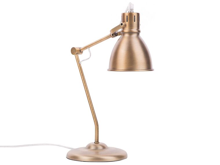 Lampa biurkowa regulowana metalowa mosiężna MONSAN_725889