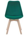 Set of 2 Velvet Dining Chairs Green DAKOTA II_767884