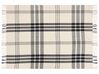Decke Baumwolle cremeweiß / schwarz 130 x 170 cm kariertes Muster YUVALI_864049