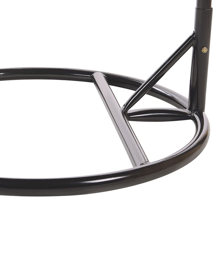 PE Rattan Hanging Chair with Stand Grey ARSITA Beliani.co.uk