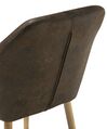 Chaise vintage avec accoudoirs en cuir PU marron YORKVILLE_693161