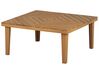 Salotto da giardino 5 posti con tavolino e ottomana legno acacia chiaro e beige chiaro BARATTI_830657