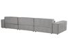 Soffa med schäslong 3-sits modulär tyg grå HELLNAR_911811