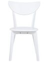 Set of 2 Wooden Dining Chairs White ROXBY_792015