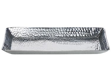 Piatto decorativo metallo argento 34 cm TIERRADENTRO