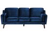 Sofa 3-osobowa welurowa niebieska LOKKA_710726