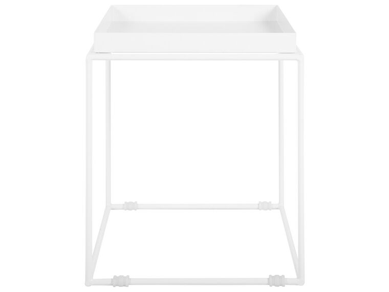 Metal Side Table White SAXON Beliani.co.uk