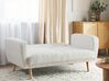 2 Seater Fabric Sofa Bed White Boucle FLORLI_906015