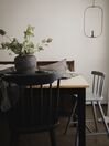 Mesa de comedor de madera de caucho clara/negro 150 x 90 cm GEORGIA_811046