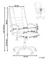 Fotel biurowy regulowany z funkcją masażu ekoskóra beżowy GRANDEUR II_816152