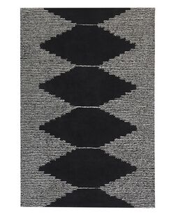 Matto puuvilla musta/valkoinen 140 x 200 cm BATHINDA
