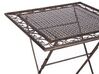 Ensemble de terrasse bistrot table avec deux chaises en acier noir BORMIO_806707