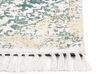 Teppich Viskose beige / grün 140 x 200 cm orientalisches Muster Kurzflor BOYALI_836764