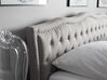 Fabric EU Super King Size Bed Grey METZ_745055