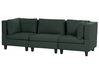 3-Seater Modular Fabric Sofa Dark Green UNSTAD_893357