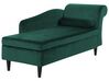 Right Hand Velvet Chaise Lounge Emerald Green LUIRO _772128