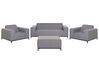 5 Seater Garden Sofa Set Grey with Black ROVIGO_795319