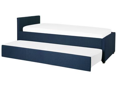 Čalúnená posteľ 90 x 200 cm modrá MARMANDE