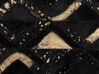 Vloerkleed leer zwart/goud 140 x 200 cm DEVELI_689128