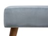 Reposapiés de terciopelo gris claro/madera clara 50 x 30 cm TAKOMA_685056