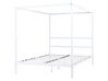 Metal EU King Size Canopy Bed White LESTARDS _863429