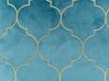 2 welurowe poduszki dekoracyjne w marokańską koniczynę 45 x 45 cm niebieskie ALYSSUM_877665